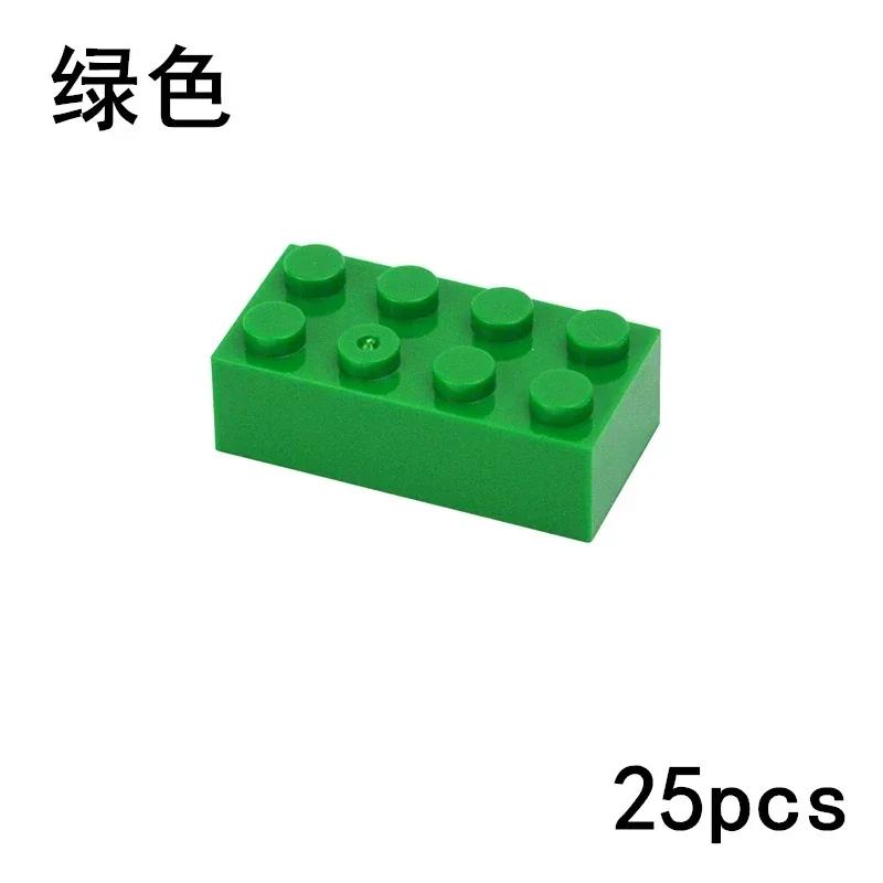 DO IT YOURSELF Plastic Material Construction Bricks Figures 25pcs Thick Blocks 2x4 Dots Dimension Works With featuring 3001 Learning Creativity Toy