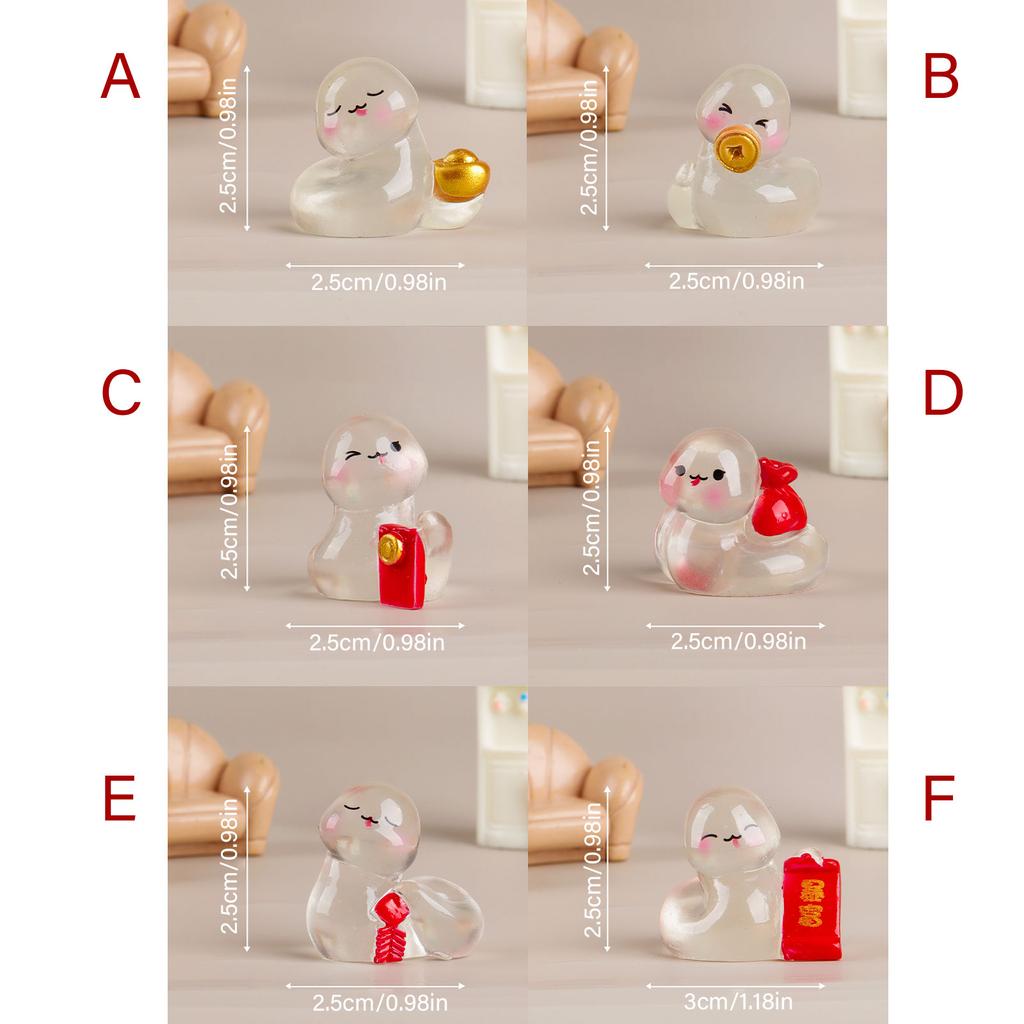 10 шт. Светящиеся змеи Мультяшные Светящиеся в темноте Змеи Миниатюры Декор для спальни и гостиной