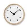 Basin Line Analog Wall Clock, Natural Chestnut Wood, PIL23-05 NT