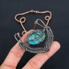 Tibetan Turquoise Gemstone Handmade Copper Wire Wrap Jewelry Necklace For Women