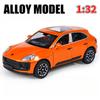 1/32 Porsche Macan T SUV Модель автомобиля из цинкового сплава, литая игрушка-симулятор со звуком и светом, коллекционная, украшает подарок на день рождения мальчика