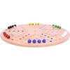 Набор игрового поля Wahoo Marble Круглый 22 Широкий Игра в шарики Дерево Массив дуба Двусторонний с большими шариками 22 мм и кубиками в комплекте За штуку