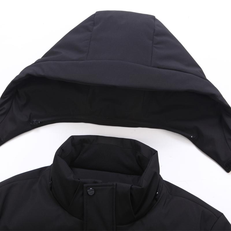 Winter Feather Coats for Men Outerwear High Quality Plus Size Middle Aged Men's Long Down Jacket Thick Warm Hooded Parka
