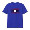 ЛАОС ВИНТАЖНЫЙ ФЛАГ МУЖСКАЯ ФУТБОЛКА ТИШКА XS S M L XL 2XL 3XL 4XL 5XL Ретро Стиль с Принтом винтажный Стиранный Удобный Стильный