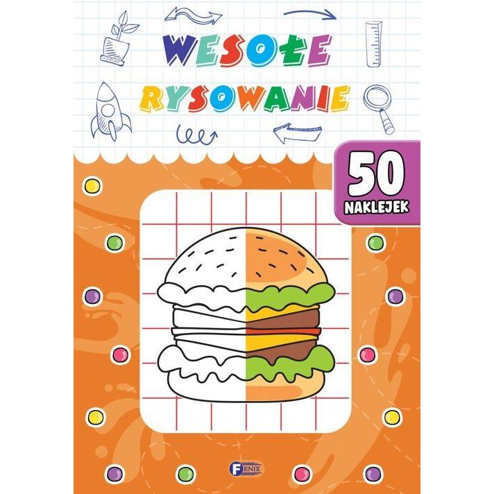 Łamigłówki Wesołe Rysowanie Zagadki Dla Dzieci Książka + 50 Naklejek