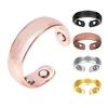 Женское магнитное кольцо с регулируемым отверстием, полированное, гладкое, гальванизированное, сплав, простое в стиле, украшение на палец для