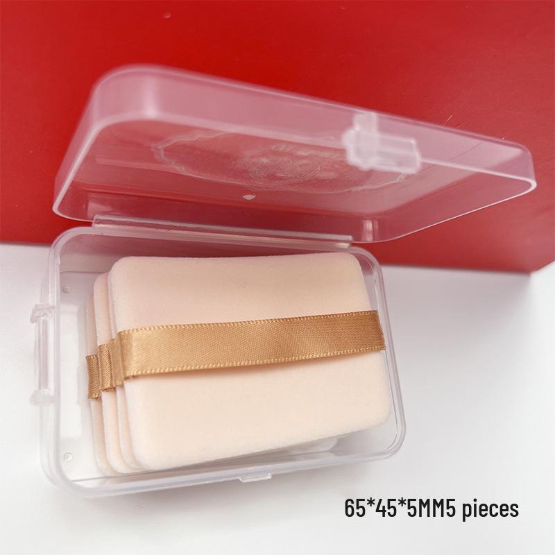 Big Brand Camel Plush Ultra-Thin Rectangular Powder Compact with Cushion Flocked Puff