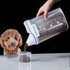 1.5Kg/2Kg Dog Cat Food Pail Plastic Storage Tank With Measuring Cup Container Moisture-Proof Sealed Jar Pet Supplies Accessories