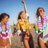 Silk Petal LED Hawaii Leis Beach Accessories Glow Necklace Light Up Lei  Event Decoration