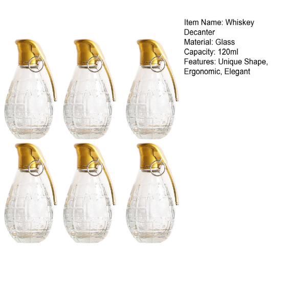 Графин для виски 120 мл, маленькая стеклянная бутылка для виски для бурбона, бренди, ликера, рома, прозрачного напитка, подарок для мужчины, папы, мужа