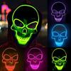 LED Skull Neon Lighting Mask for Halloween, Horror Ghost Head for Men and Women, Fun Party, Luminous Glow, Dark Skeleton, Cosplay Costume Accessories.