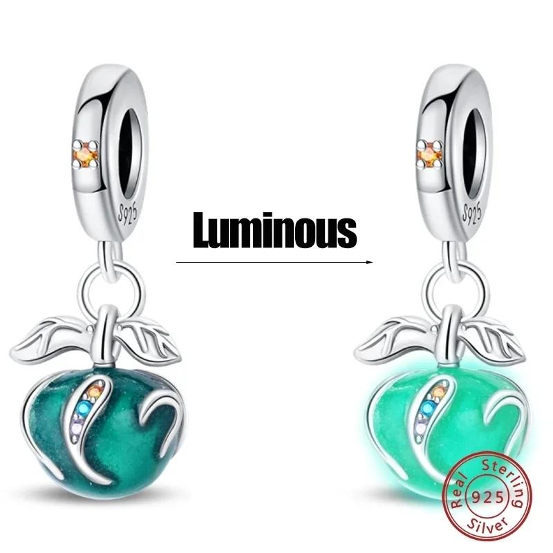 Медь Светящийся Синий Шарм Бутылочка Желаний Ангел Раковина Подвеска Бусина Подходит Браслет Сделай Сам Изысканное Изготовление Ювелирных Изделий