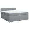 Maison Exclusive - Sommier à lattes de lit avec matelas Gris clair 200x200cm Tissu