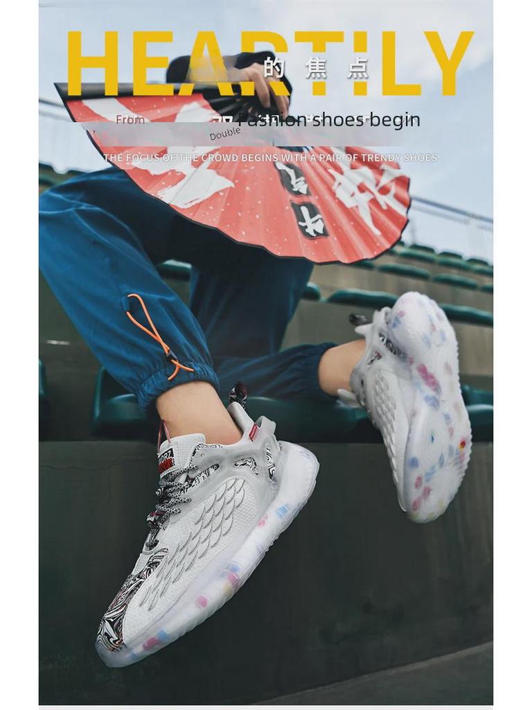 Мужские черные кроссовки Dragon Scale Warrior – модная повседневная спортивная обувь в стиле попкорн AJ