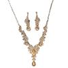 Super‑Sparkling Water‑Drop Full‑Diamond Tassel Women Necklace & Earring Set, Court‑Style Light‑Luxury Niche‑Designed Collarbone Neck Accessories