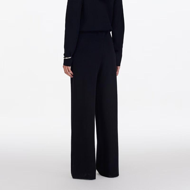 VEROMODA Women's Wool Blend Elastic Waist Casual Flared Pants