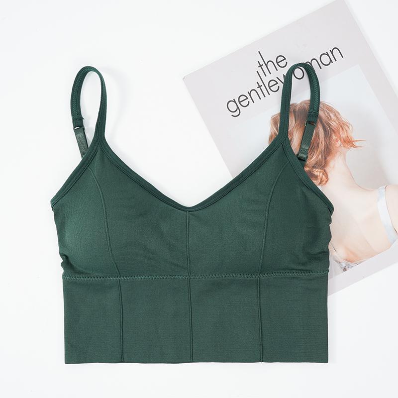 Breathable Sports Bra Shockproof Crop Top Anti-sweat Fitness Top Women Seamless Yoga Bra Push Up Sport Top Gym Workout Top