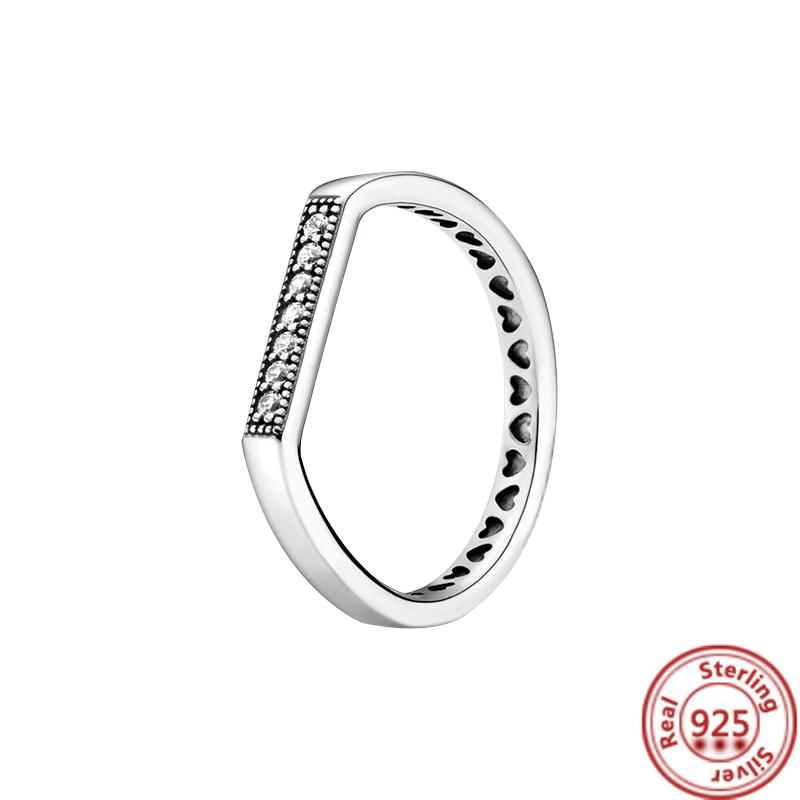 925 стерлингового серебра принцесса тиара корона сверкающее сердце любовь фианит пантаро кольца для женщин помолвка ювелирные изделия годовщина