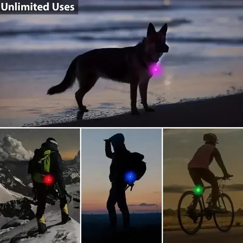 Bright LED Pet Collar Light with Hook Buckle – Flashing Safety Light for Dogs & Cats At Night