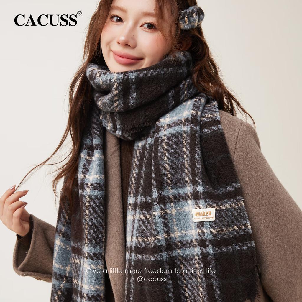 CACUSS Women's Autumn Winter Warm Scarf Neck Warmer Cold Protection Shawl Gift for Girls New Year Birthday