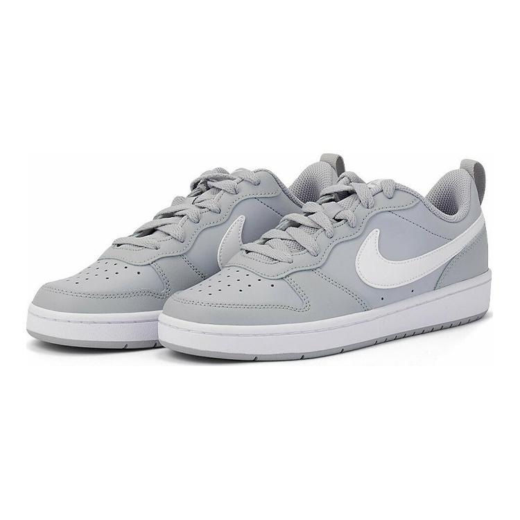 (GS) Nike Court Borough Low 2 'Gray White' Kids' BQ5448-008