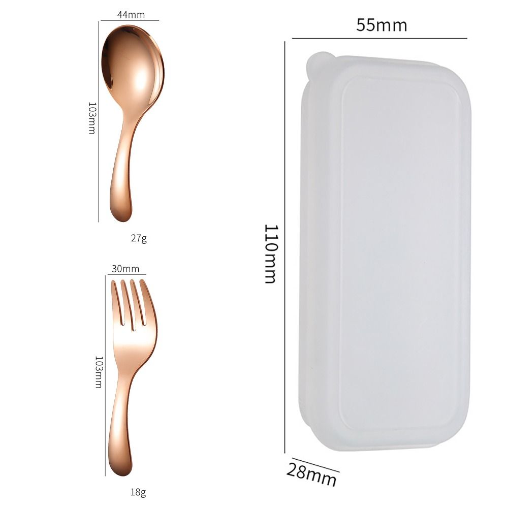 Набор ложек и вилок из нержавеющей стали 304, инструмент для десертов и фруктов, кухонные принадлежности для детей, студентов, офиса