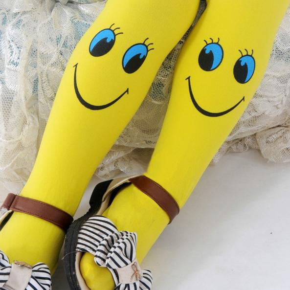 Pair of Tight Smile Baby Kids Girls Tights Pantyhose Stockings Cartoon Soft Velvet Ballet Lovely Socks