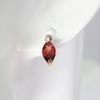 [New] K18 Rhodolite Garnet Diamond Marquise Earrings [i6-4]