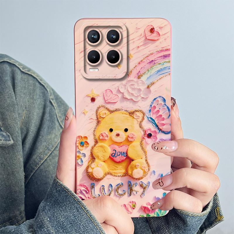 For OPPO Realme 8 4G RMX3085 Phone Case Realme8 Pro 4G RMX3081 Soft Capa Coque Sweet Painted Cartoon Shell Printed Funda Cover
