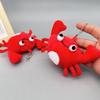 Милый красный краб рак плюшевая кукла брелки сумка подвеска игрушка смешной красный омар школьный ранец украшения аксессуары подарок