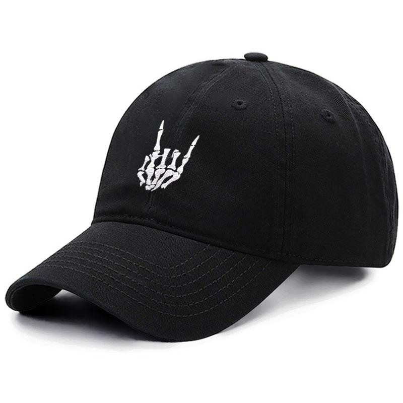 Бейсбольная кепка с вышивкой в ​​виде скелета, регулируемая бейсбольная кепка из мягкого хлопка унисекс для женщин, Прямая поставка