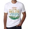 Men’s Vintage Tee Shirt Graphic T Shirt Mountain Explorer Belize White