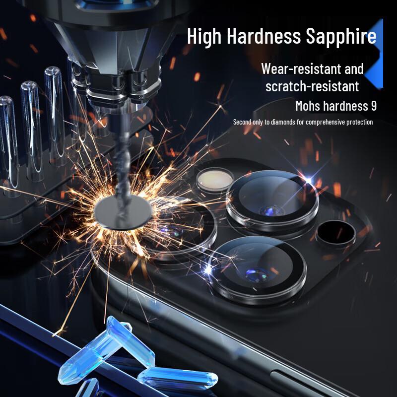 Сапфировая защита объектива камеры для iPhone 16 Pro Max
