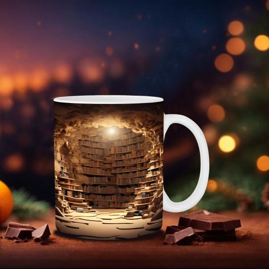 300-400 мл кофейная кружка с книжной полкой и ручкой, термостойкая керамика, пищевой многофункциональный чай, молоко, вода, полка для библиотеки, чашка для любителей книг, подарок на день рождения