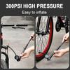 Bike Shock Pump with Pressure Gauge 300PSI High Pressure Bike Tire Inflator Air Pump for Bicycle