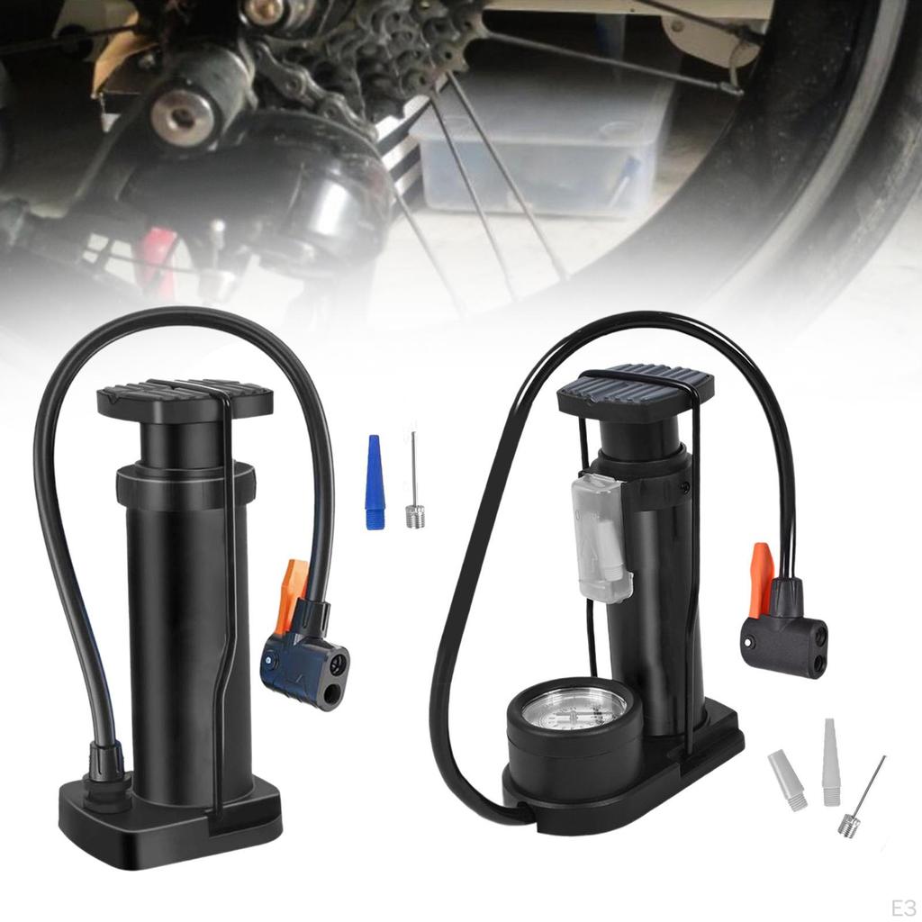 Ножной велосипедный насос, портативный велосипедный насос для накачивания шин для автомобиля, шоссейного велосипеда, мотоцикла,