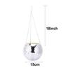Disco Ball Plant Hanger Mirror Hemisphere Flowerpot Hanging Basket Garden Balcony Hanging Pot Ball Planter Office Ornament