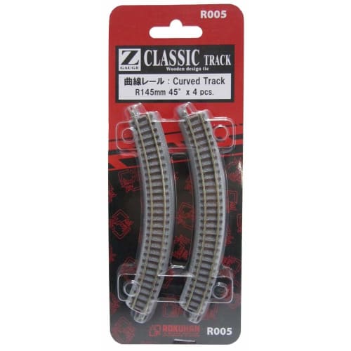 Rokuhan Z Gauge R005 Curved Rail R145mm 45