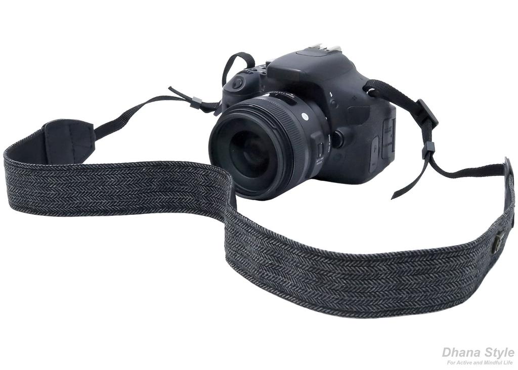 Ремень для камеры в стиле Дхана, шейный ремень, наплечный ремень, компактная зеркальная цифровая камера, винтажный стиль в стиле бохо, тип NS-CV (СЕРЫЙ)