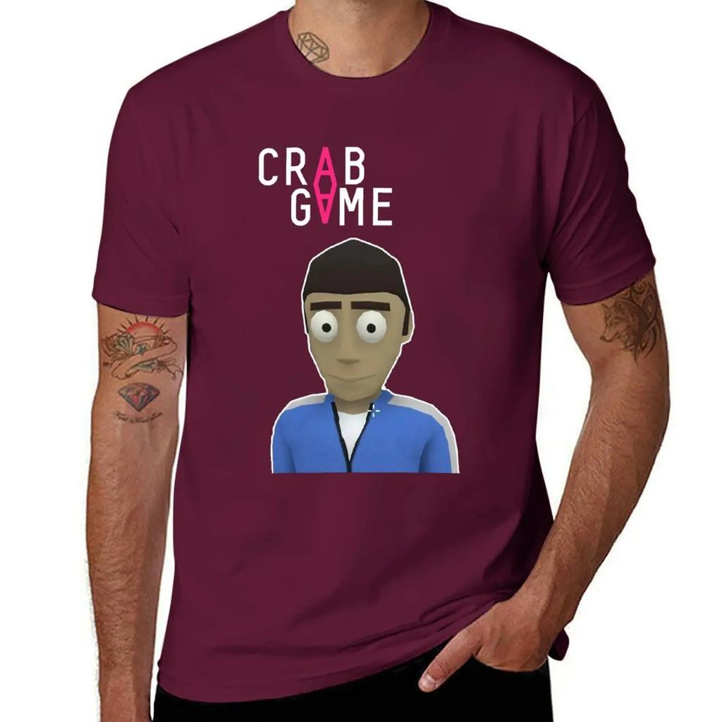 Crab Game Мерч 1 Базовая футболка однотонная черная графические футболки в стиле рэперов спортивные футболки для мужчин