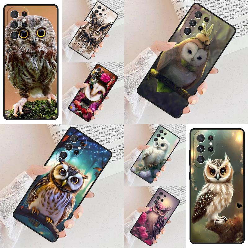 Animal Owl Cell Phone Case for Samsung Galaxy S26 Ultra S25 S24 S23 S22 S21 S20 Note10 Cover