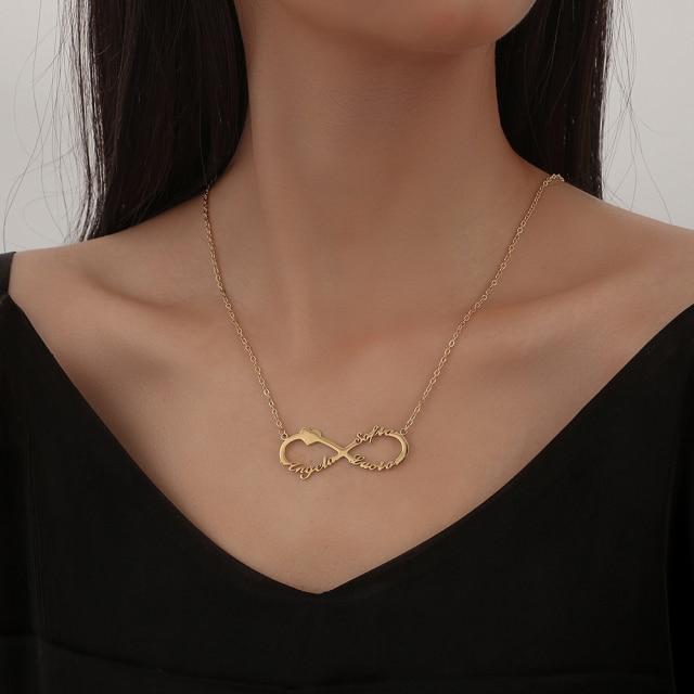 Персонализированное ожерелье из титана с подвеской в виде буквы имени из нержавеющей стали и золота для женщин, индивидуальные ювелирные изделия