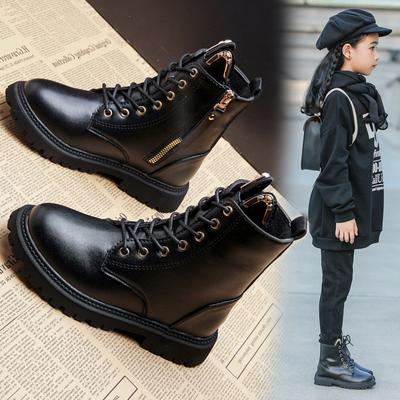 Детские ботинки Martin, короткие ботинки для девочек, корейская версия, британский стиль, осень и зима, новые ботинки принцессы, кожаные ботинки для маленьких девочек