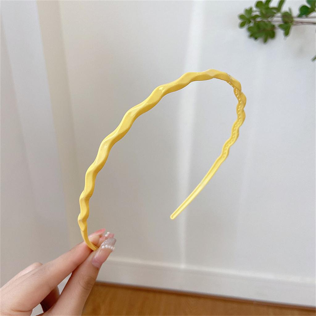 Thin Headband Non Slip Candygirl HeadBands for Girl Wavy HeadBand for Kid Candy Color Headband Plastic Hair Hoop