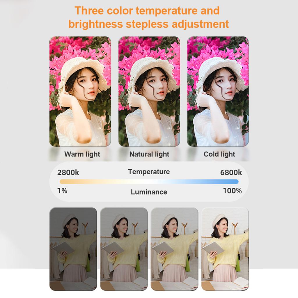 Студийный свет 60 Вт 2800K 6800K Цветовая температура Светодиодный студийный свет для фотографии Прямая запись