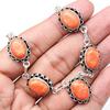 Red Coral Gemstone Mother's Day Handmade Silver Jewelry Necklace 20 In