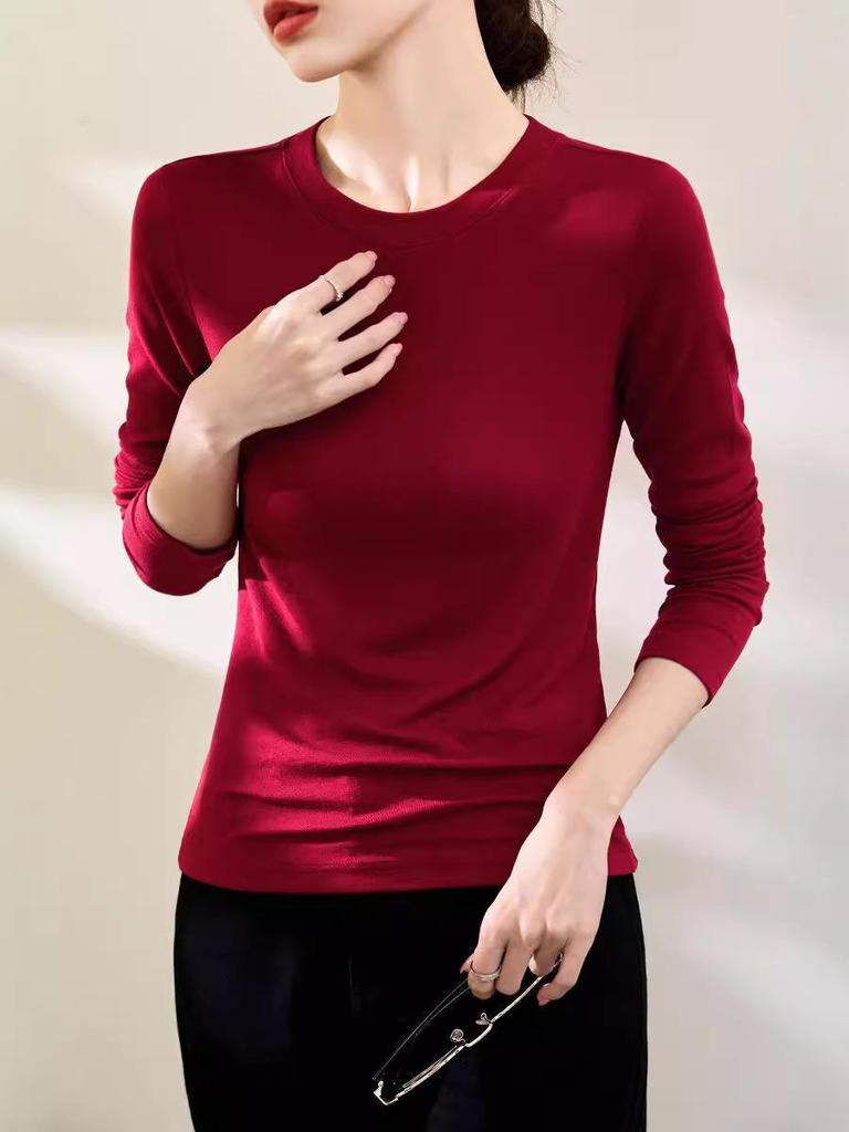 Женская мягкая рубашка с длинным рукавом из шерсти Tencel — удобная, универсальная, повседневная рубашка на осень/зиму