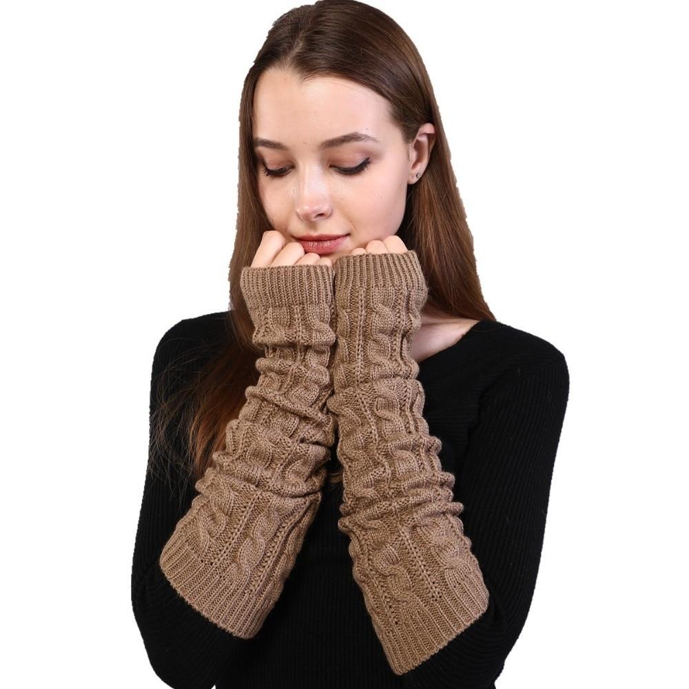 Solid Color Arm Wrist Sleeve Long Hand Warmer Gothic Over Elbow Gloves Winter