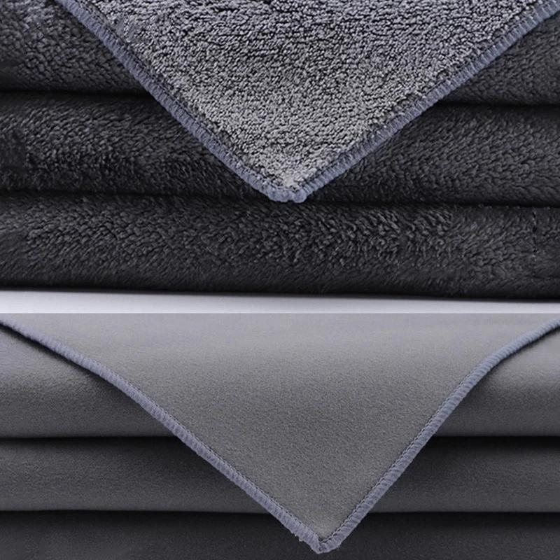 cxbkdv1 Car Wash Cleaning Drying Towels Cloth For Mitsubishi Lancer EX 10 Outlander 3 Asx L200 Auto Logo Microfiber Towel Accessories