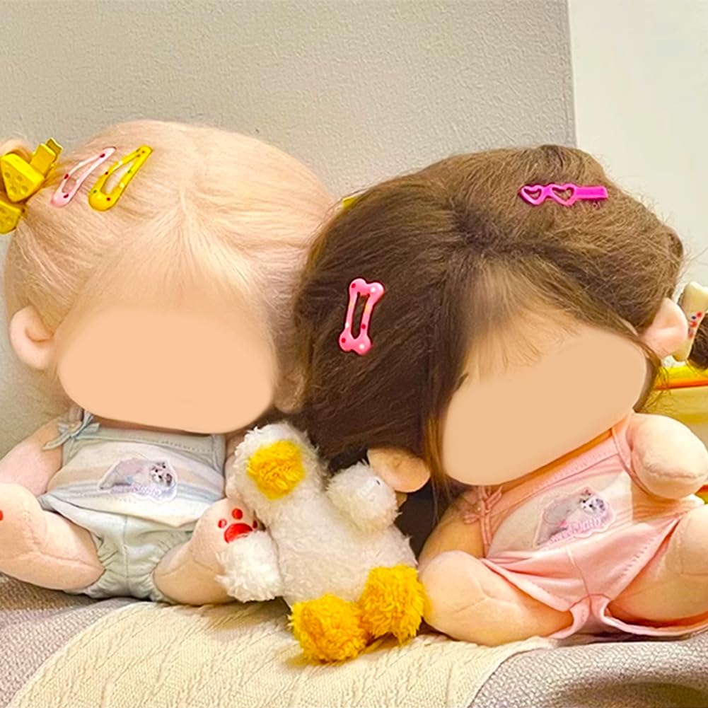 YUYAKESHI 20 см Хлопковая одежда для куклы, Украшение в виде кошки, Одежда для куклы, Кимоно, Майка, Жилет, Милая плюшевая одежда, Набор из 2 предметов (розовый)